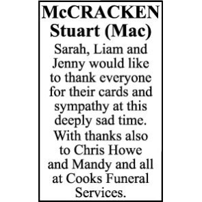 Photo of STUART McCRACKEN
