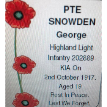 Notice Gallery for George PTE SNOWDEN